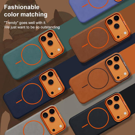 Elephant Leather Full Coverage Magnetic Microfiber Leather PC Phone Case, For iPhone 17 Pro Max, For iPhone 17 Pro, For iPhone 17