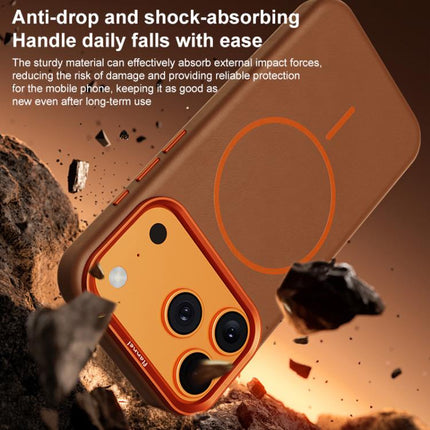Elephant Leather Full Coverage Magnetic Microfiber Leather PC Phone Case, For iPhone 17 Pro Max, For iPhone 17 Pro, For iPhone 17
