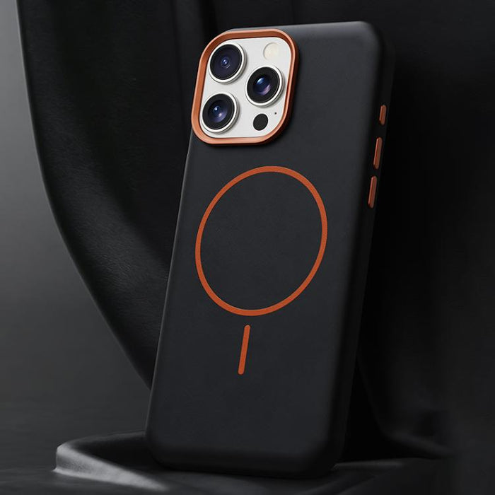 Elephant Leather Full Coverage Magnetic Microfiber Leather PC Phone Case, For iPhone 16 Pro Max, For iPhone 16 Pro, For iPhone 16 Plus