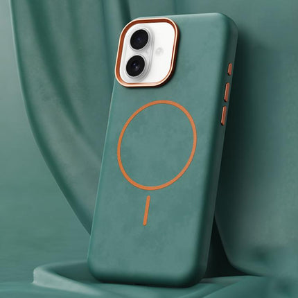 Elephant Leather Full Coverage Magnetic Microfiber Leather PC Phone Case, For iPhone 16 Pro Max, For iPhone 16 Pro, For iPhone 16 Plus