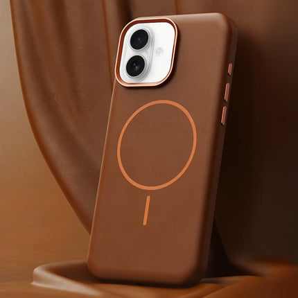 Elephant Leather Full Coverage Magnetic Microfiber Leather PC Phone Case, For iPhone 16 Pro Max, For iPhone 16 Pro, For iPhone 16 Plus