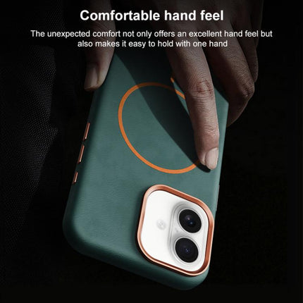 Elephant Leather Full Coverage Magnetic Microfiber Leather PC Phone Case, For iPhone 16, For iPhone 15 Pro Max, For iPhone 15 Pro