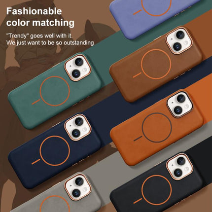 Elephant Leather Full Coverage Magnetic Microfiber Leather PC Phone Case, For iPhone 15 Plus / 14 Plus, For iPhone 15, For iPhone 14 / 13