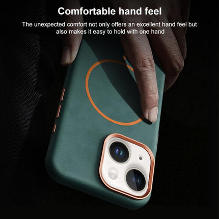 Elephant Leather Full Coverage Magnetic Microfiber Leather PC Phone Case, For iPhone 15 Plus / 14 Plus, For iPhone 15, For iPhone 14 / 13