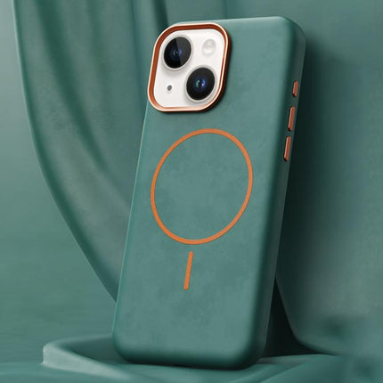 Elephant Leather Full Coverage Magnetic Microfiber Leather PC Phone Case, For iPhone 15 Plus / 14 Plus, For iPhone 15, For iPhone 14 / 13
