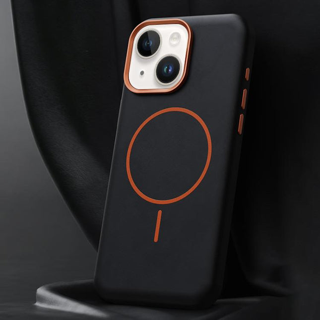 Elephant Leather Full Coverage Magnetic Microfiber Leather PC Phone Case, For iPhone 15 Plus / 14 Plus, For iPhone 15, For iPhone 14 / 13