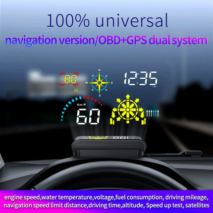 Q10 Car HUD Head-up Display GPS Speed Meter, Q10