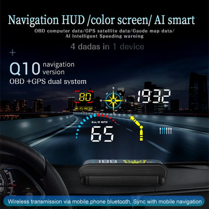 Q10 Car HUD Head-up Display GPS Speed Meter, Q10