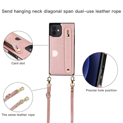 PU+TPU Shockproof Protective Case with Crossbody Lanyard & Holder & Card Slot & Wrist Strap, For iPhone 12 mini, For iPhone 12 / 12 Pro, For iPhone 12 Pro Max