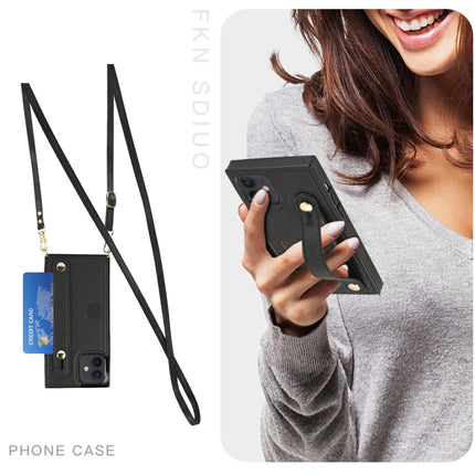 PU+TPU Shockproof Protective Case with Crossbody Lanyard & Holder & Card Slot & Wrist Strap, For iPhone 12 mini, For iPhone 12 / 12 Pro, For iPhone 12 Pro Max