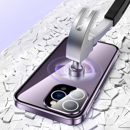 Magnetic Double-buckle HD Tempered Glass Phone Case, For iPhone 17 Pro Max, For iPhone 17 Pro