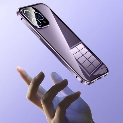 Magnetic Double-buckle HD Tempered Glass Phone Case, For iPhone 17 Pro Max, For iPhone 17 Pro