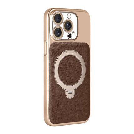 Gold Shield Magnetic Holder Lens Film Phone Case, For iPhone 15, For iPhone 14, For iPhone 14 Pro, For iPhone 14 Pro Max, For iPhone 13 Pro Max, For iPhone 13 Pro, For iPhone 13