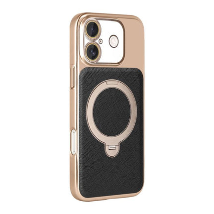 Gold Shield Magnetic Holder Lens Film Phone Case, For iPhone 17 Pro Max, For iPhone 17 Pro, For iPhone 17, For iPhone 16 Pro Max, For iPhone 16 Pro, For iPhone 16, For iPhone 15 Pro Max, For iPhone 15 Pro