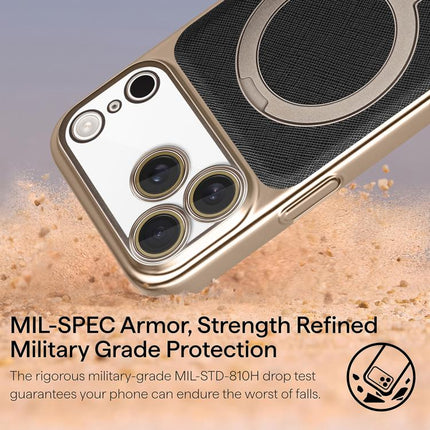 Gold Shield Magnetic Holder Lens Film Phone Case, For iPhone 15, For iPhone 14, For iPhone 14 Pro, For iPhone 14 Pro Max, For iPhone 13 Pro Max, For iPhone 13 Pro, For iPhone 13