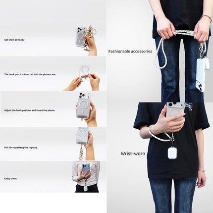 Mutural Elegant Series Crossbody Phone Long Short Dual-purpose Lanyard
