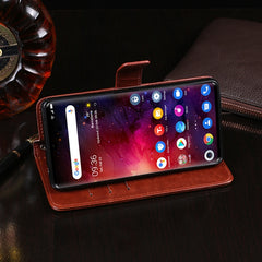 idewei Crazy Horse Texture Horizontal Flip Leather Case with Holder & Card Slots & Wallet, For TCL 10 Pro, For TCL 10L, For Ulefone Note 8
