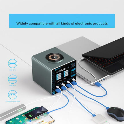 Mijing PD100 100W Multi-Port Smart Fast Charger Supports QC / PD Fast Charging & 15W Wireless Charging, EU Plug, US Plug