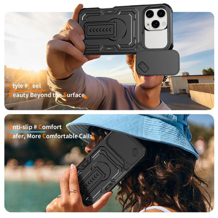 Slid Camera Shield Invisible Holder PC Hybrid TPU Phone Case, For iPhone 17 Pro Max, For iPhone 17 Pro, For iPhone 17, For iPhone Air