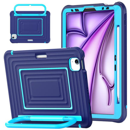 Handle Holder Ripple Silicone Hybrid PC Tablet Case with Shoulder Strap, For iPad Air 11 2026 / 2025 / 2024, For iPad mini 2024 / mini 6