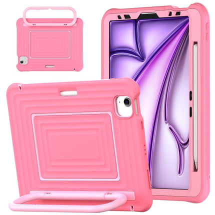 Handle Holder Ripple Silicone Hybrid PC Tablet Case with Shoulder Strap, For iPad Air 11 2026 / 2025 / 2024, For iPad mini 2024 / mini 6