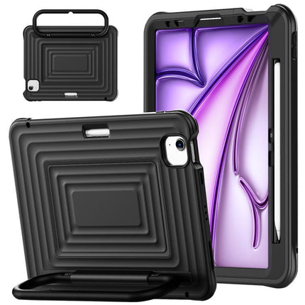 Handle Holder Ripple Silicone Hybrid PC Tablet Case with Shoulder Strap, For iPad Air 11 2026 / 2025 / 2024, For iPad mini 2024 / mini 6
