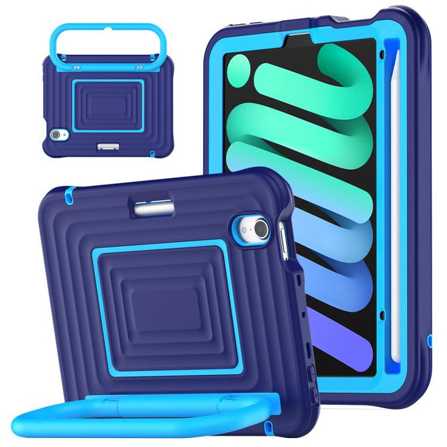 Handle Holder Ripple Silicone Hybrid PC Tablet Case with Shoulder Strap, For iPad Air 11 2026 / 2025 / 2024, For iPad mini 2024 / mini 6