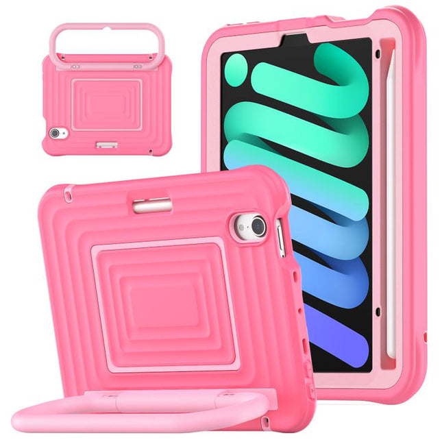Handle Holder Ripple Silicone Hybrid PC Tablet Case with Shoulder Strap, For iPad Air 11 2026 / 2025 / 2024, For iPad mini 2024 / mini 6