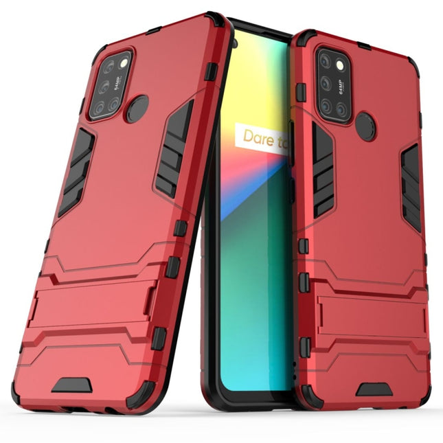 PC + TPU Shockproof Protective Case with Invisible Holder, For OPPO F17, For OPPO Realme 7i