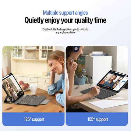 DUX DUCIS YK Series Magnetic Wireless Keyboard Vegan Leather Tablet Case, For iPad Air 13 2026 / 2025 / 2024, For iPad Air 11 2026 / 2025 / 2024, For iPad Pro 13 2025 / 2024, For iPad Pro 11 2025 / 2024, For iPad 2025 / 2022