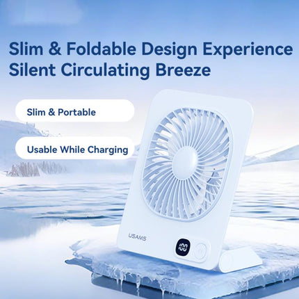 USAMS ZB363 Slim Magnetic Desktop Digital Display Fan