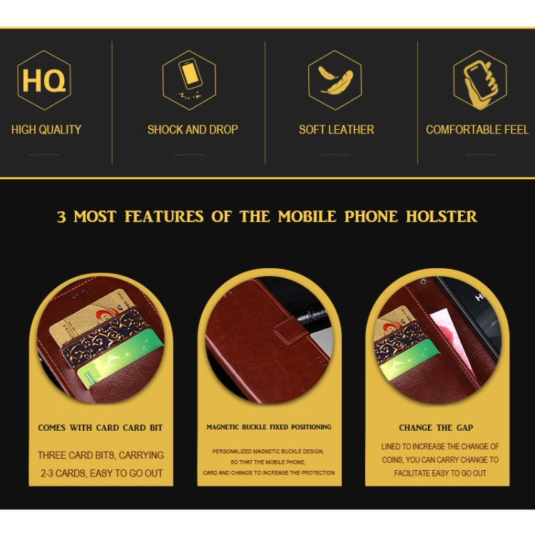 idewei Crazy Horse Texture Horizontal Flip Leather Case with Holder & Card Slots & Wallet, For Xiaomi Redmi K30 Ultra, For Vivo S7, For Vivo V19 Global Version