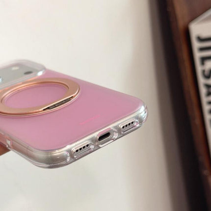 BAFFKKAF Gilded 360 Rotation Holder Airbag Double-Sided IMD Phone Case, For iPhone 17 Pro Max, For iPhone 17 Pro, For iPhone 16 Pro Max, For iPhone 16 Pro, For iPhone 16, For iPhone 15 Pro Max, For iPhone 15 Pro, For iPhone 15