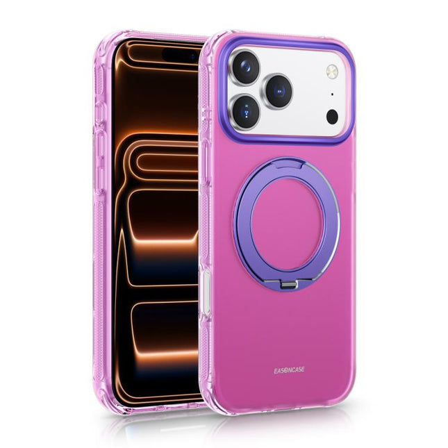 EASONCASE IMD Dual-Sided Coating Airbag Shockproof Magnetic Holder Phone Case, For iPhone 17 Pro Max, For iPhone 17 Pro, For iPhone 17, For iPhone 16 Pro Max, For iPhone 16 Pro
