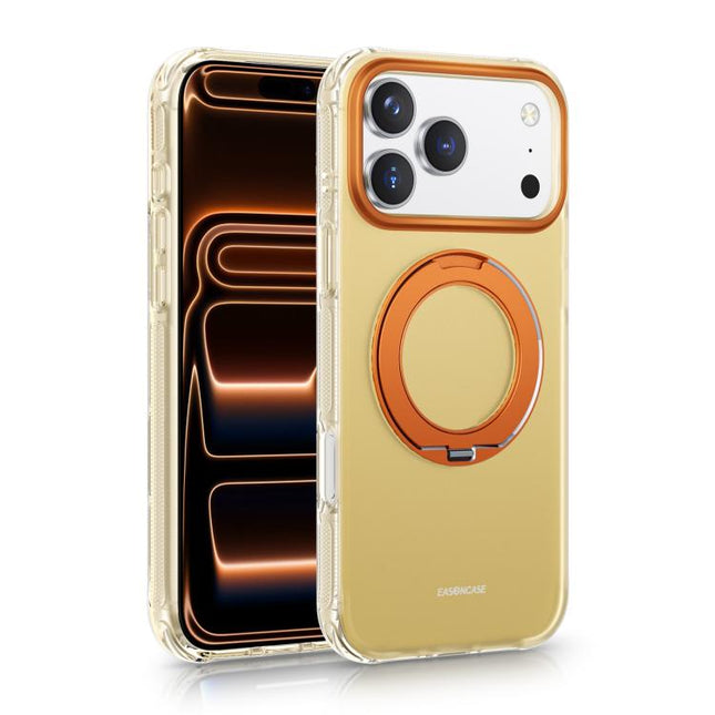 EASONCASE IMD Dual-Sided Coating Airbag Shockproof Magnetic Holder Phone Case, For iPhone 17 Pro Max, For iPhone 17 Pro, For iPhone 17, For iPhone 16 Pro Max, For iPhone 16 Pro