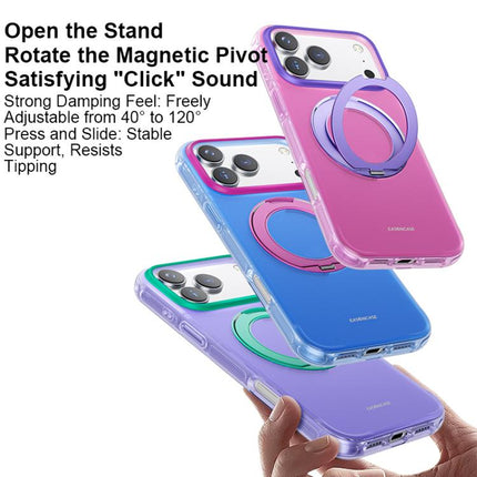 EASONCASE IMD Dual-Sided Coating Airbag Shockproof Magnetic Holder Phone Case, For iPhone 17 Pro Max, For iPhone 17 Pro, For iPhone 17, For iPhone 16 Pro Max, For iPhone 16 Pro