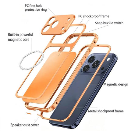Buckle Magnetic Metal Phone Case, For iPhone 17 Pro Max, For iPhone 17 Pro, For iPhone 17, For iPhone 16 Pro Max, For iPhone 16 Pro, For iPhone 16