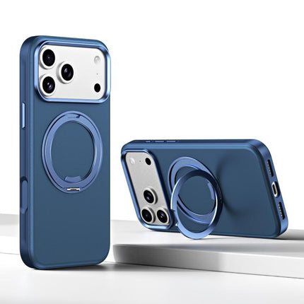 Cloud Block Star Leather Series 360 Degree Rotation Holder Magnetic Phone Case, For iPhone 17 Pro Max, For iPhone 17 Pro, For iPhone 17, For iPhone Air, For iPhone 16 Pro Max, For iPhone 16 Pro