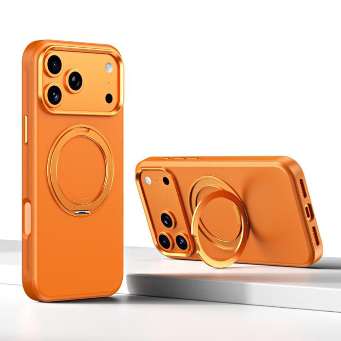Cloud Block Star Leather Series 360 Degree Rotation Holder Magnetic Phone Case, For iPhone 17 Pro Max, For iPhone 17 Pro, For iPhone 17, For iPhone Air, For iPhone 16 Pro Max, For iPhone 16 Pro