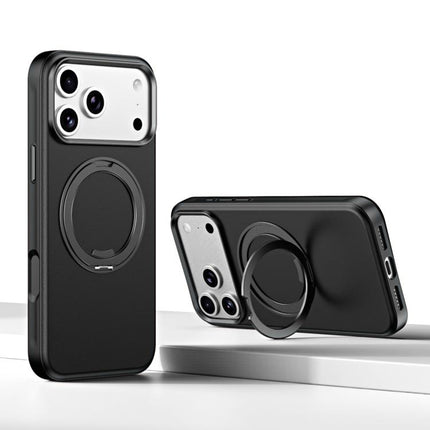 Cloud Block Star Leather Series 360 Degree Rotation Holder Magnetic Phone Case, For iPhone 17 Pro Max, For iPhone 17 Pro, For iPhone 17, For iPhone Air, For iPhone 16 Pro Max, For iPhone 16 Pro