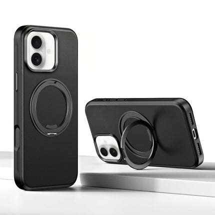 Cloud Block Star Leather Series 360 Degree Rotation Holder Magnetic Phone Case, For iPhone 17 Pro Max, For iPhone 17 Pro, For iPhone 17, For iPhone Air, For iPhone 16 Pro Max, For iPhone 16 Pro