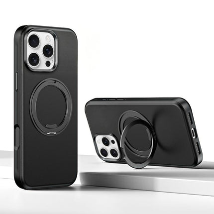 Cloud Block Star Leather Series 360 Degree Rotation Holder Magnetic Phone Case, For iPhone 17 Pro Max, For iPhone 17 Pro, For iPhone 17, For iPhone Air, For iPhone 16 Pro Max, For iPhone 16 Pro