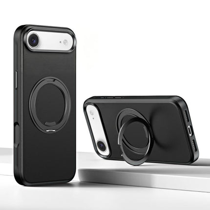 Cloud Block Star Leather Series 360 Degree Rotation Holder Magnetic Phone Case, For iPhone 17 Pro Max, For iPhone 17 Pro, For iPhone 17, For iPhone Air, For iPhone 16 Pro Max, For iPhone 16 Pro