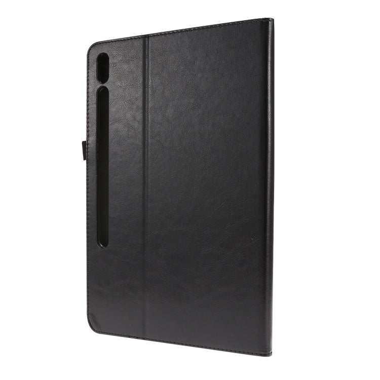 Crazy Horse Texture Horizontal Flip Leather Case with 2-folding Holder & Card Slot, For Samsung Galaxy Tab S8+ / Tab S8 Plus /  Tab S7 FE / Tab S7+ / T970, For Samsung Galaxy Tab A7 (2020), For Samsung Galaxy Tab S8 / Galaxy Tab S7 / SM-870