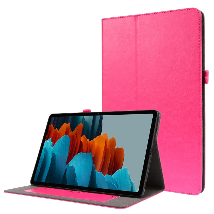Crazy Horse Texture Horizontal Flip Leather Case with 2-folding Holder & Card Slot, For Samsung Galaxy Tab S8+ / Tab S8 Plus /  Tab S7 FE / Tab S7+ / T970, For Samsung Galaxy Tab A7 (2020), For Samsung Galaxy Tab S8 / Galaxy Tab S7 / SM-870