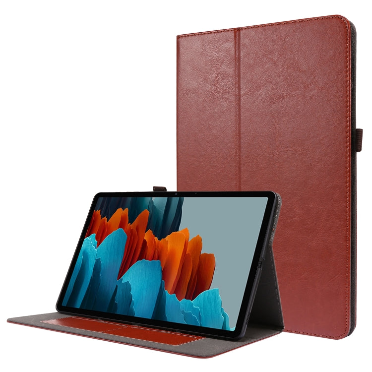 Crazy Horse Texture Horizontal Flip Leather Case with 2-folding Holder & Card Slot, For Samsung Galaxy Tab S8+ / Tab S8 Plus /  Tab S7 FE / Tab S7+ / T970, For Samsung Galaxy Tab A7 (2020), For Samsung Galaxy Tab S8 / Galaxy Tab S7 / SM-870