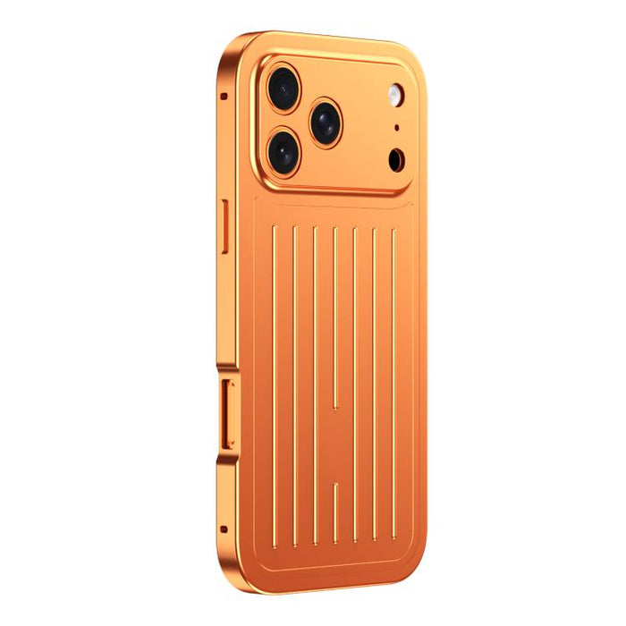 Suitcase Texture Magnetic King Series Aluminum Alloy Phone Case with Tempered Glass Film, For iPhone 17 Pro Max, For iPhone 17 Pro, For iPhone Air, For iPhone 16 Pro Max