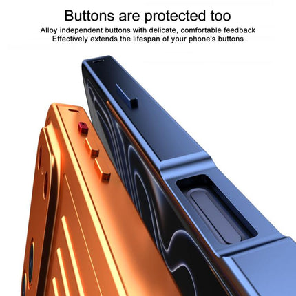 Suitcase Texture Magnetic King Series Aluminum Alloy Phone Case with Tempered Glass Film, For iPhone 17 Pro Max, For iPhone 17 Pro, For iPhone Air, For iPhone 16 Pro Max