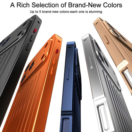 Suitcase Texture Magnetic King Series Aluminum Alloy Phone Case with Tempered Glass Film, For iPhone 17 Pro Max, For iPhone 17 Pro, For iPhone Air, For iPhone 16 Pro Max