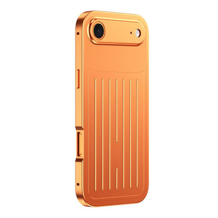 Suitcase Texture Magnetic King Series Aluminum Alloy Phone Case with Tempered Glass Film, For iPhone 17 Pro Max, For iPhone 17 Pro, For iPhone Air, For iPhone 16 Pro Max